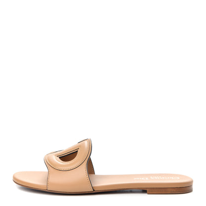 Christian Dior Calfskin D-Club Mule Sandal 38.5 Natural 1 of 11