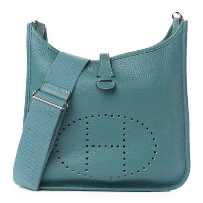 Hermes Taurillon Clemence Evelyne III PM Blue Jean 1 of 16
