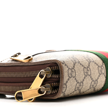 Gucci GG Supreme Monogram Web Ophidia Double Zip Shoulder Bag Beige New Acero 10 of 15