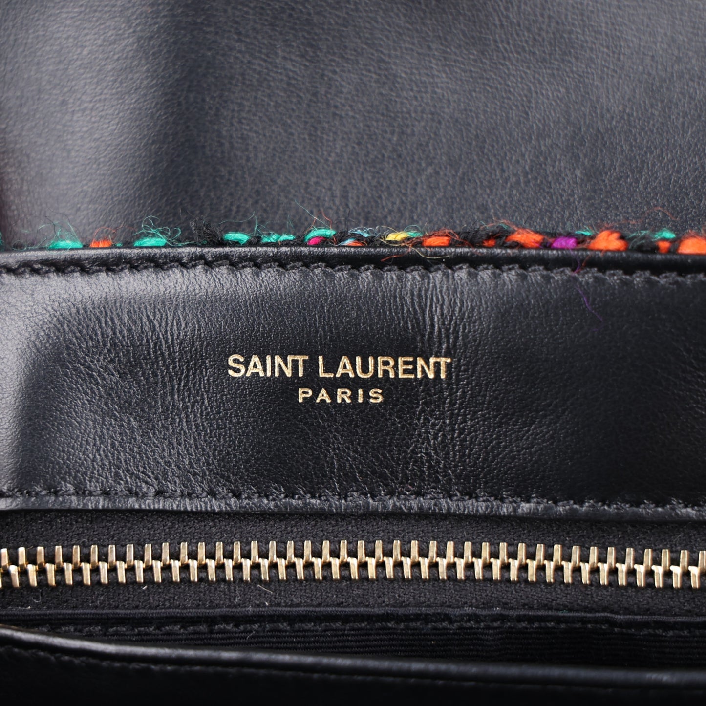 Tweed Toy Loulou Shoulder Bag Black