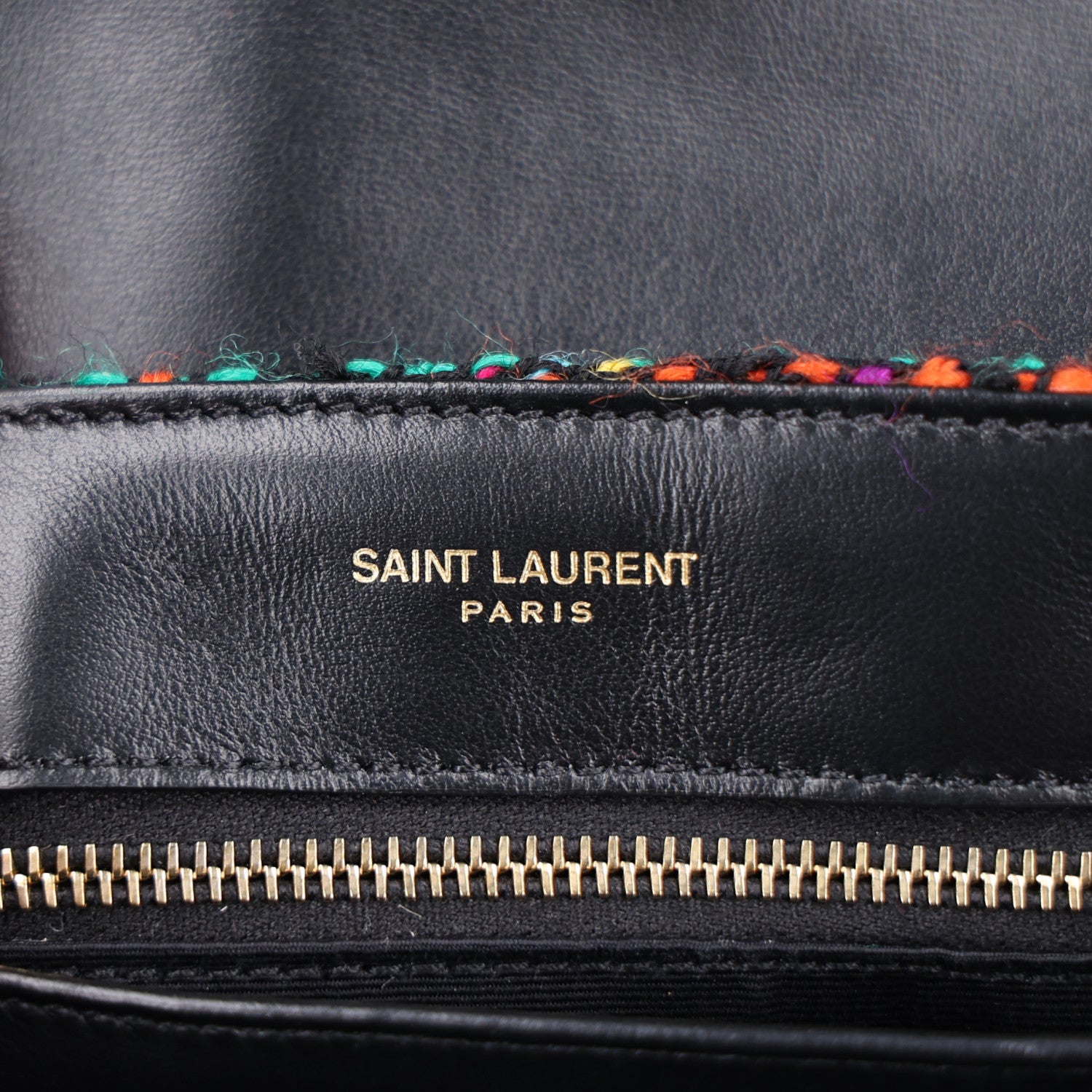Saint Laurent Tweed Toy Loulou Shoulder Bag Black 7 of 11