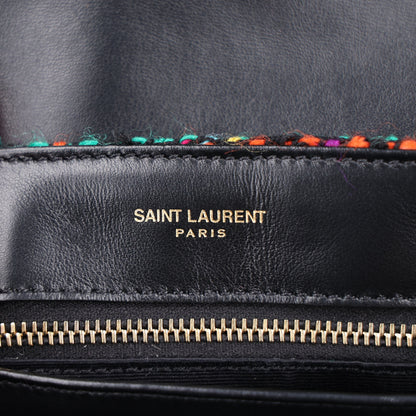 Saint Laurent Tweed Toy Loulou Shoulder Bag Black 7 of 11