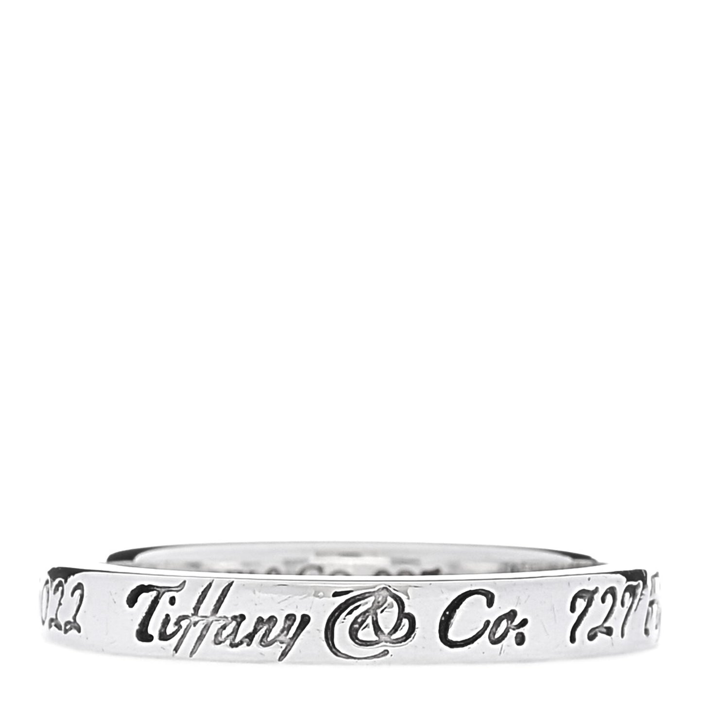 Sterling Silver Narrow Notes Ring 54 6.75