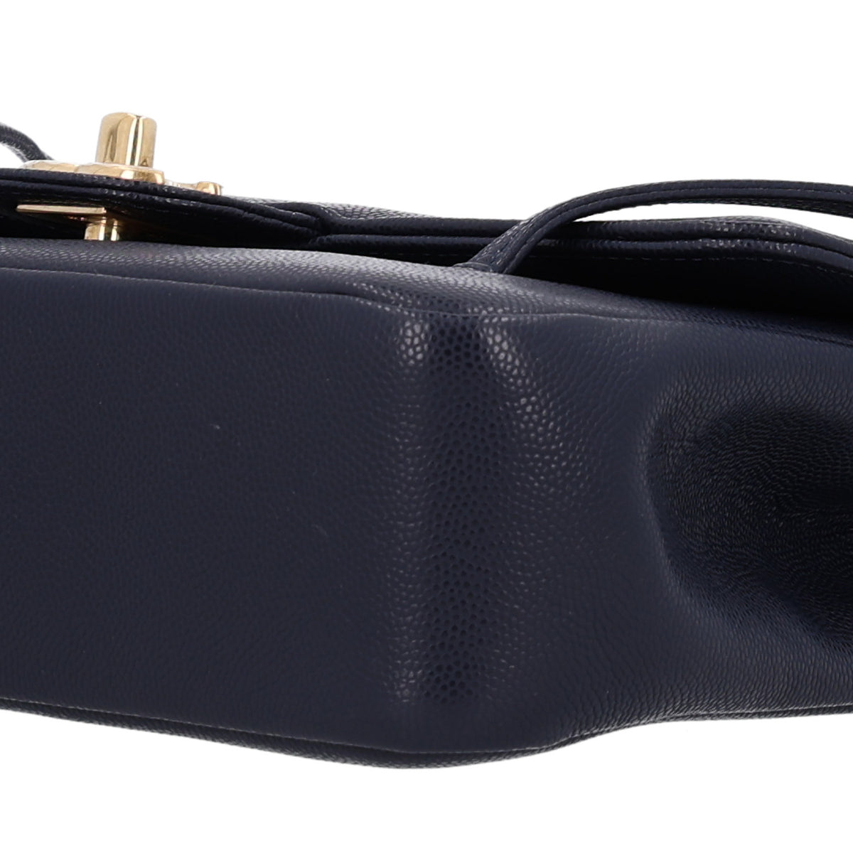 Shiny Caviar Preppy Coco Small Flap Navy