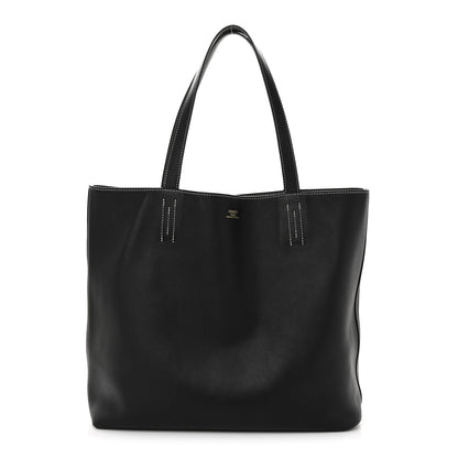 Hermes Sikkim Taurillon Clemence Double Sens 36 Reversible Tote Black Graphite 3 of 17