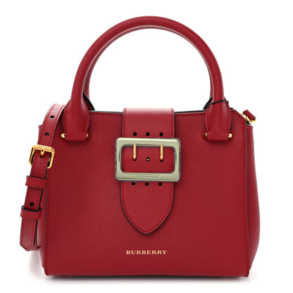 Burberry Soft Grain Calfskin Small Buckle Tote Parade Red 1 of 13