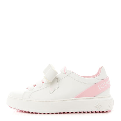 Louis Vuitton Calfskin Time Out Bow Sneakers 39 White Pink 1 of 8