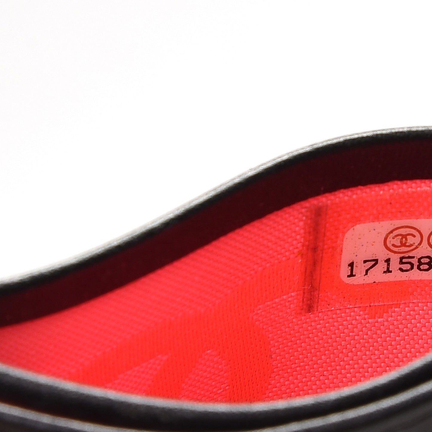 Calfskin Quilted Cambon Card Holder Black