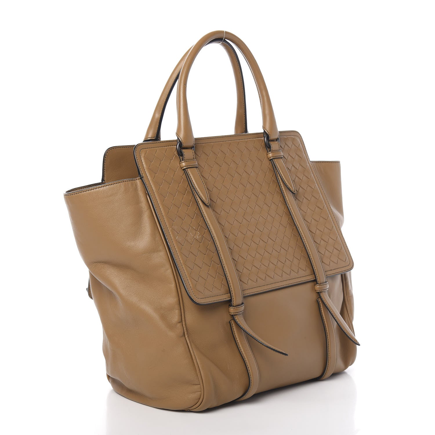 Bottega Veneta Nappa Intrecciato Large Flap Tote Camel 3 of 16
