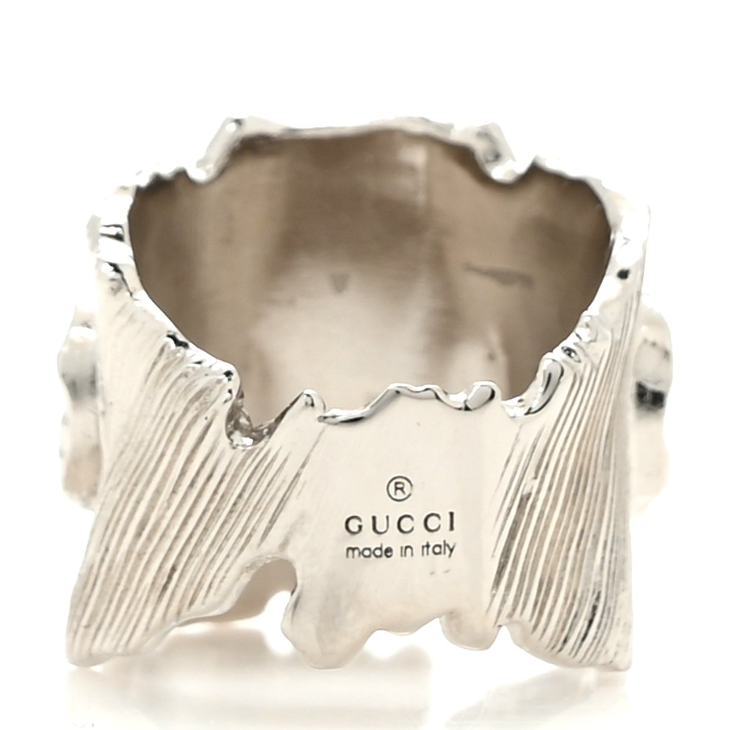 Metal Crystal GG Ring S Silver Blue