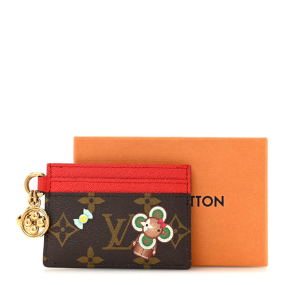 Louis Vuitton Monogram LV Charms 2024 Christmas Animation Candy Factory Card Holder Candy Red 7 of 7