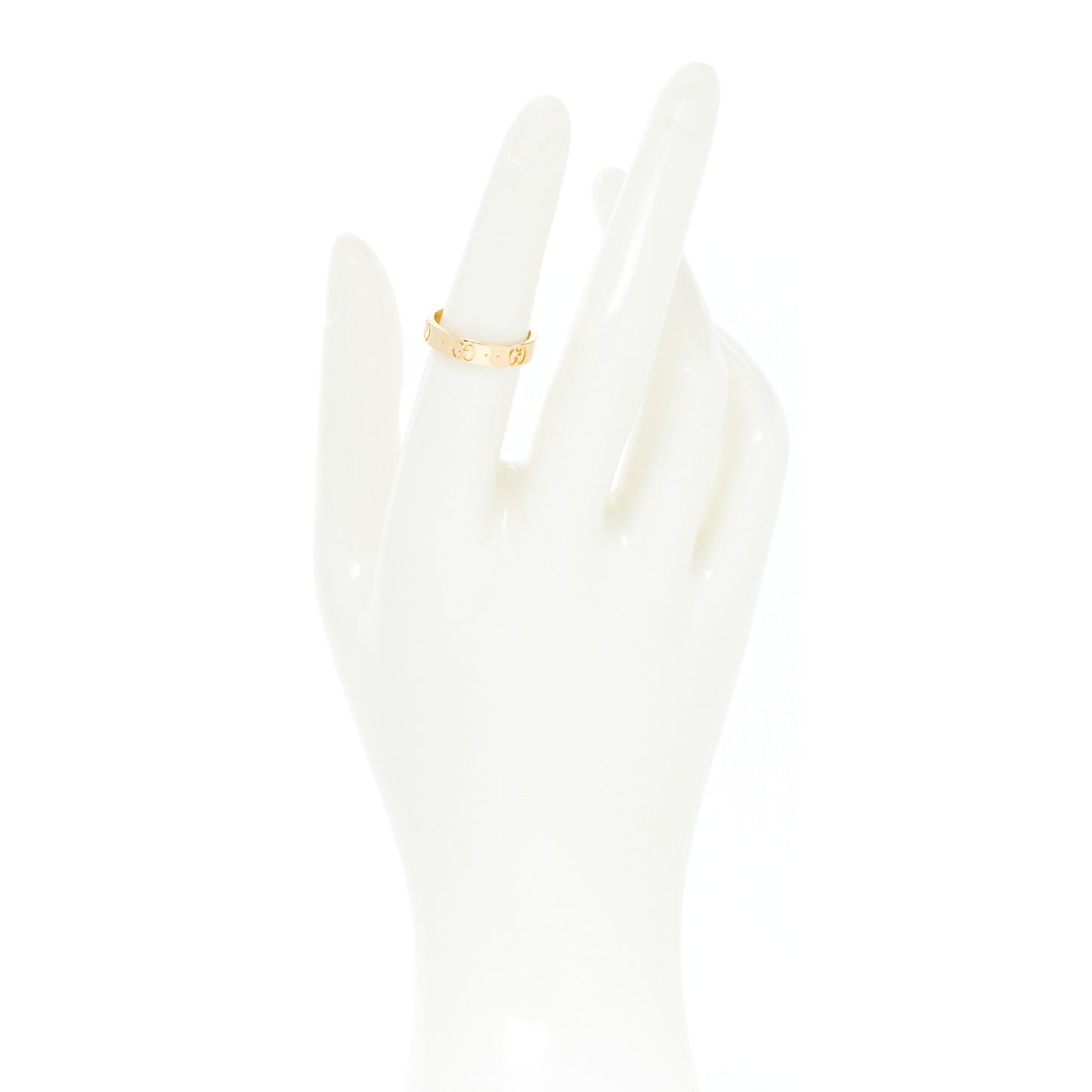 18K Yellow Gold 4mm Icon Thin Band Ring 53 6.25