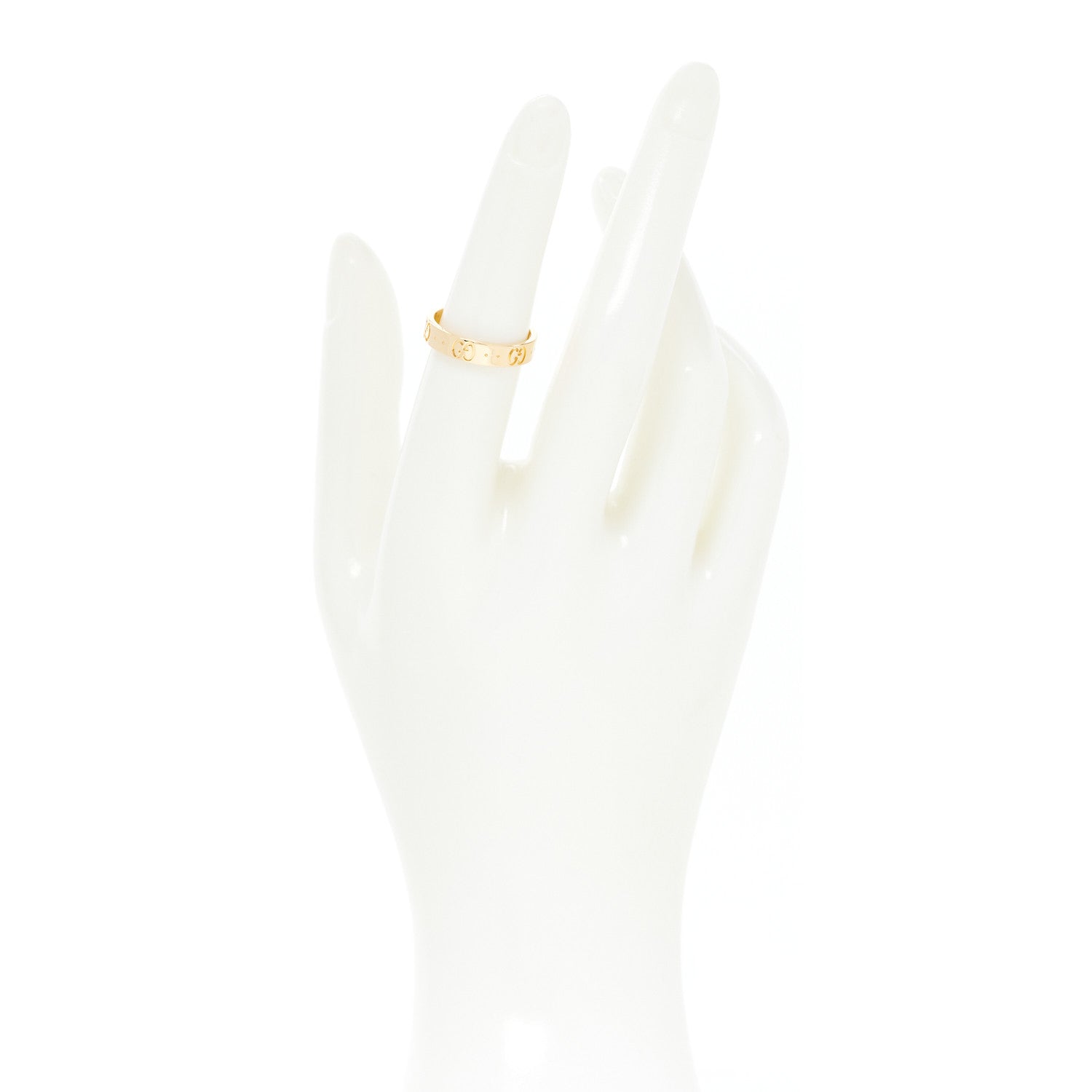Gucci 18K Yellow Gold 4mm Icon Thin Band Ring 53 6.25 2 of 5