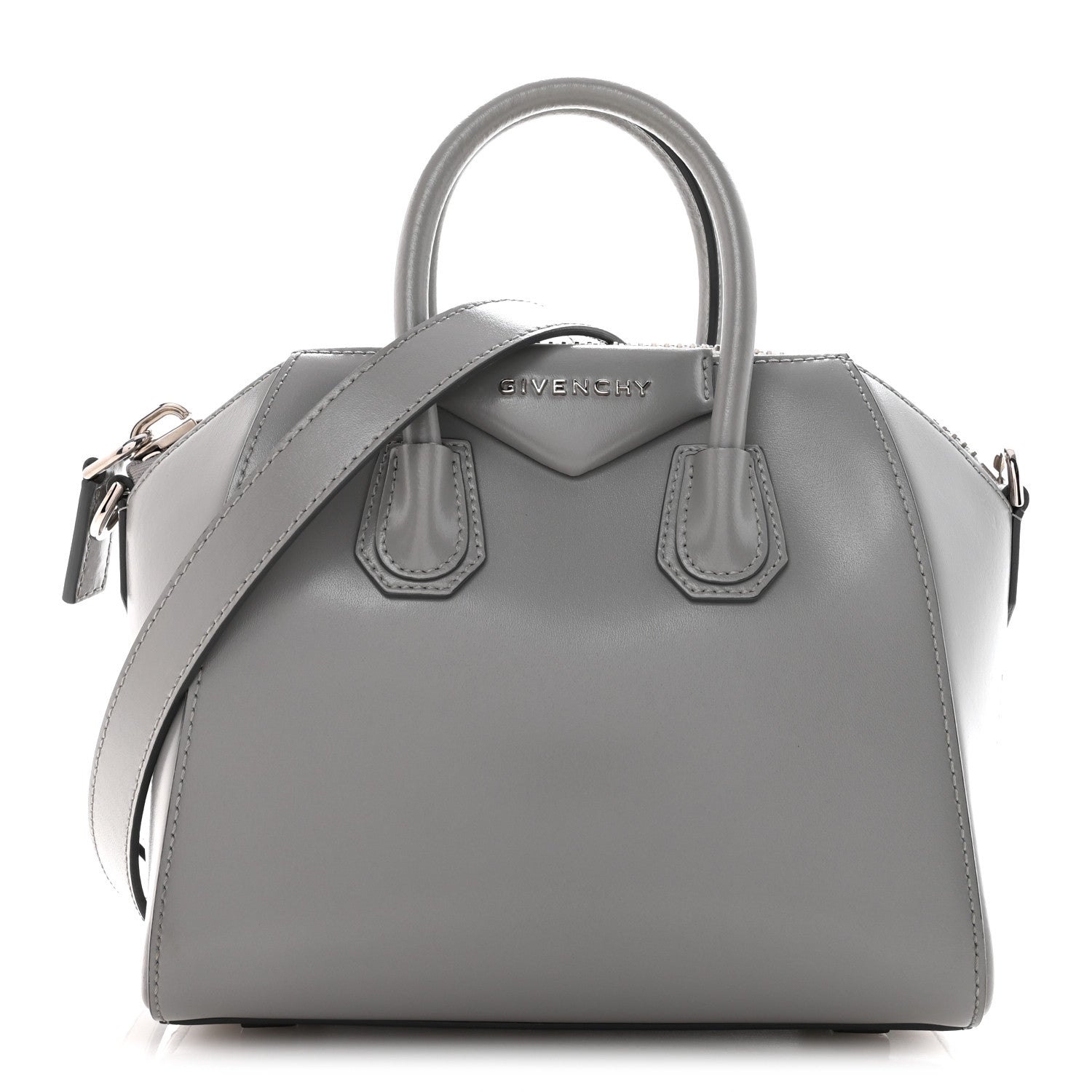 Givenchy Shiny Lord Calfskin Mini Antigona Pearl Grey 1 of 14