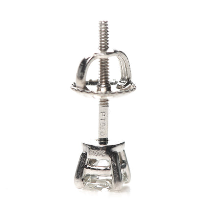 Tiffany Platinum Diamond .60ctw Solitaire Earrings 4 of 6