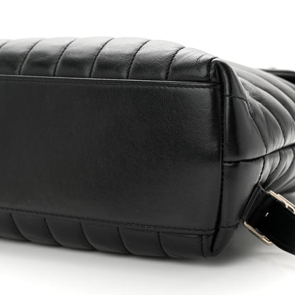 Saint Laurent SAINT LAURENT Calfskin Y Quilted Monogram Small Loulou Backpack Black 10 of 13