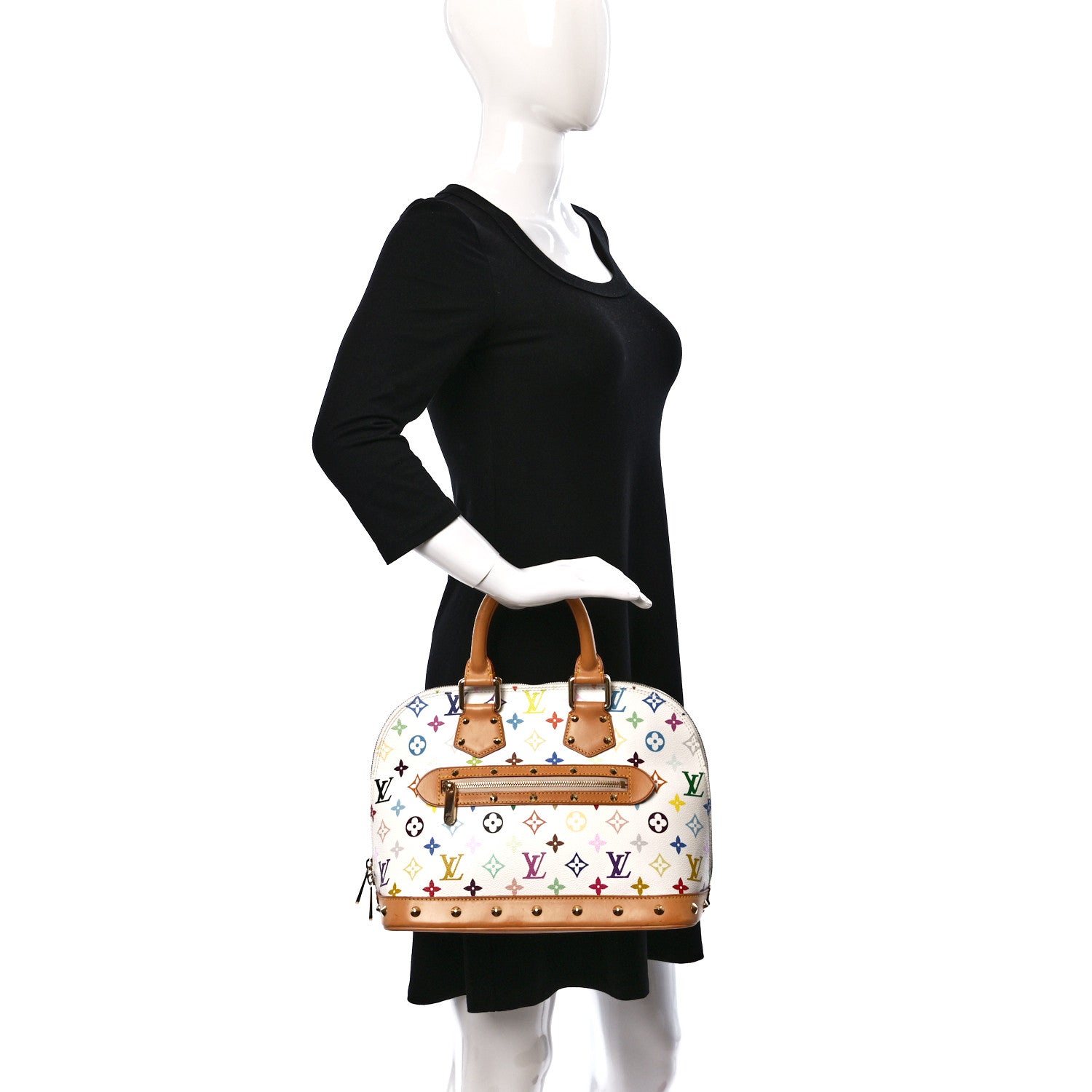 Louis Vuitton Monogram Multicolor Alma White 2 of 12
