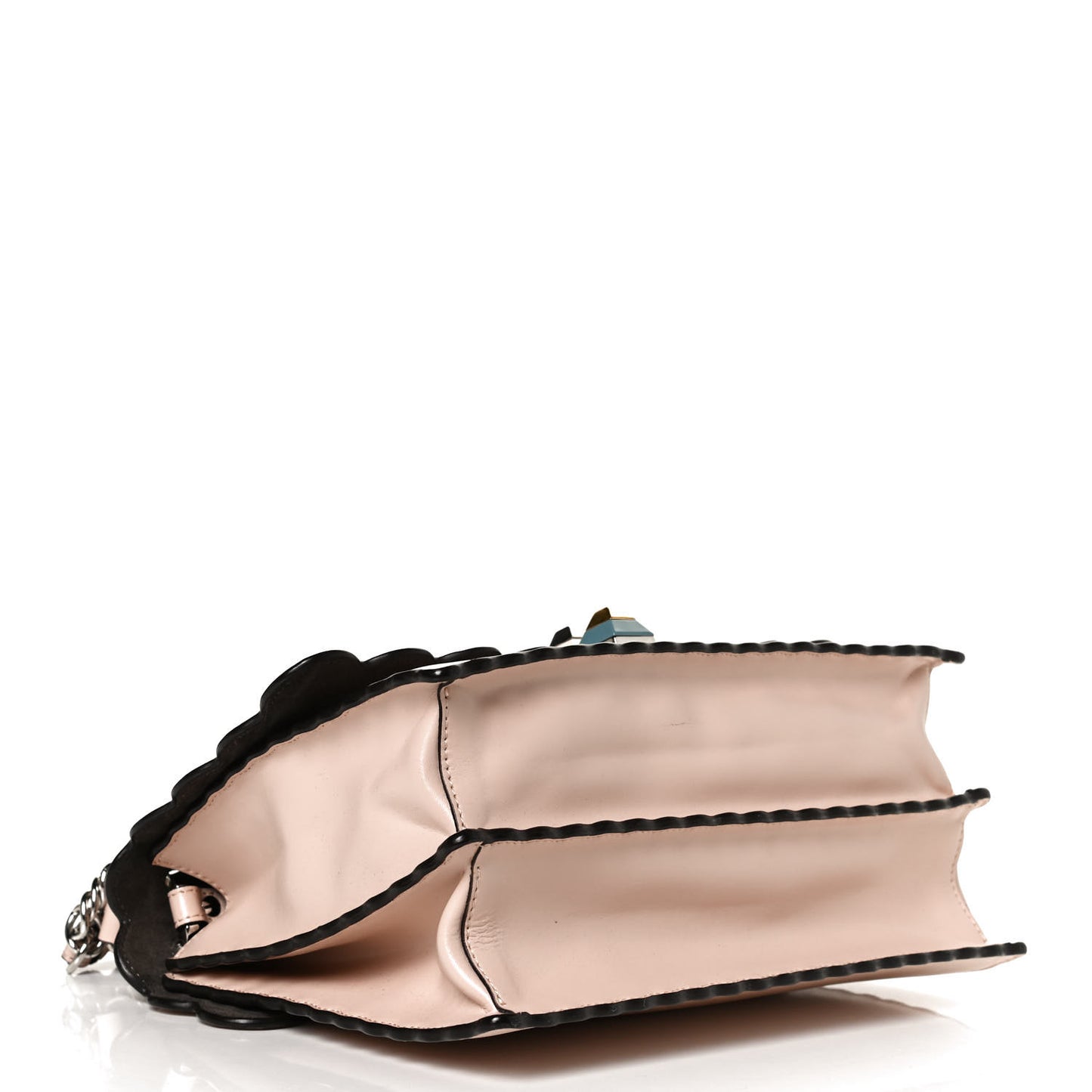 Vitello Liberty Scalloped Studded Kan I Shoulder Bag Plaster