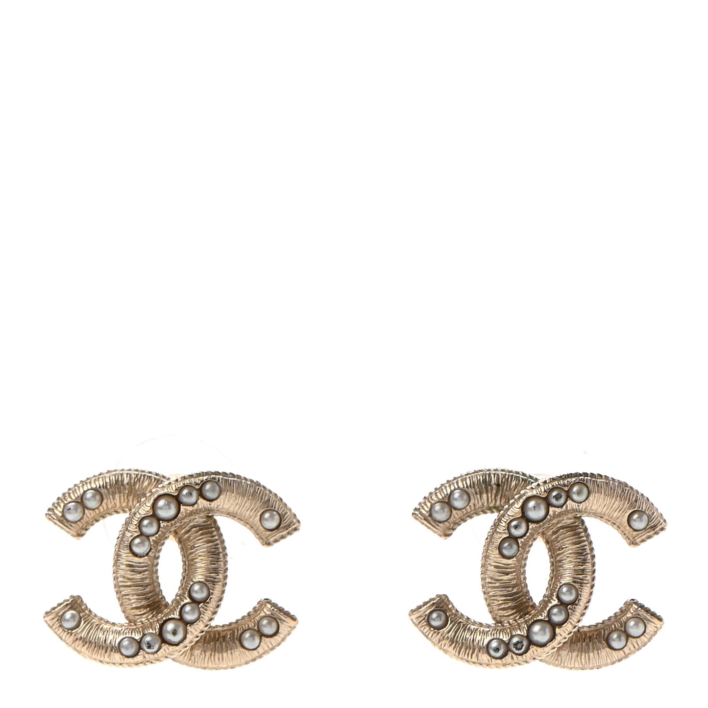 Pearl CC Earrings Gold