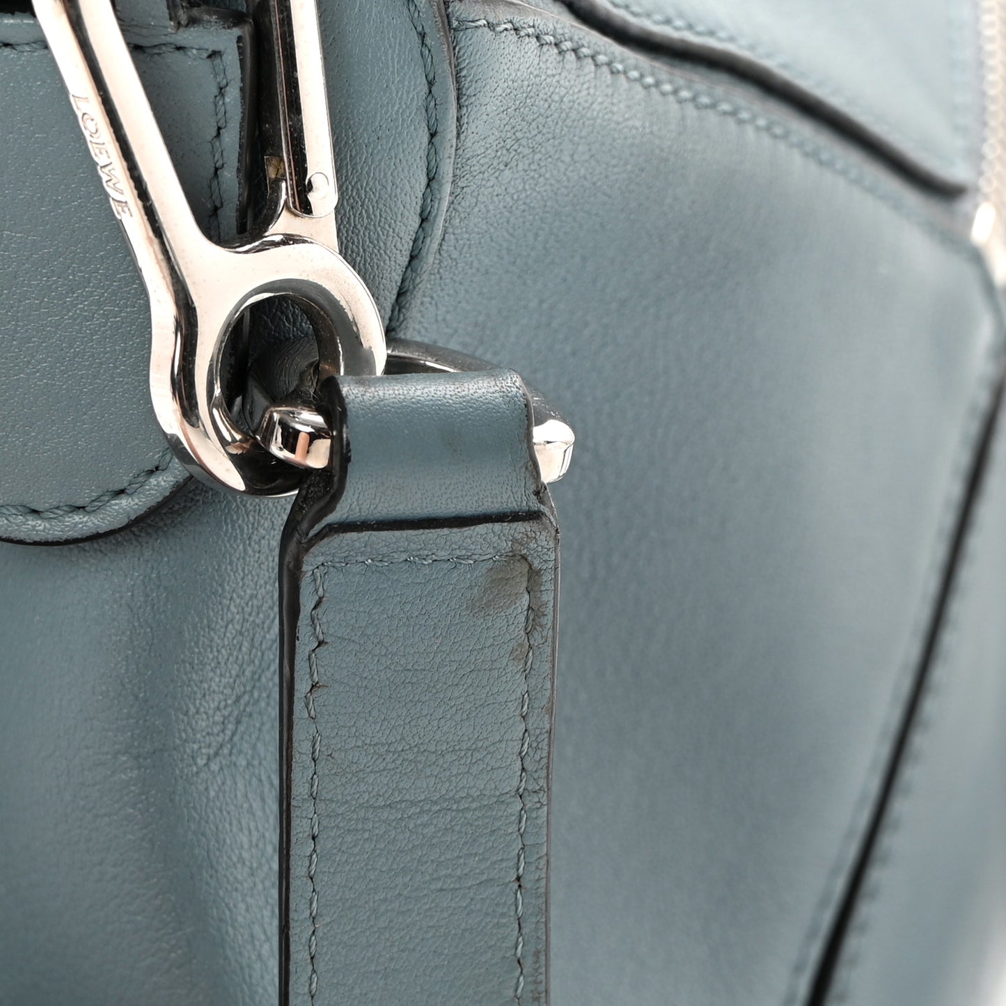 Calfskin Small Puzzle Bag Stone Blue