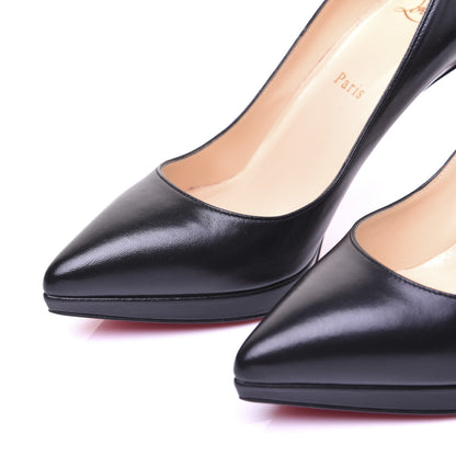 Christian Louboutin Shiny Nappa Pigalle Plato 100 Pumps 39 Black 6 of 16