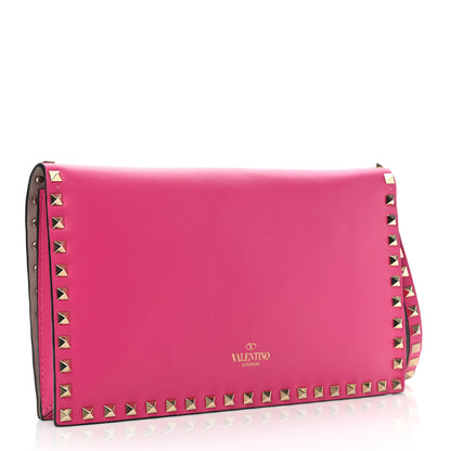 Valentino Garavani Nappa Rockstud Wristlet Clutch Pop Fuxia 3 of 7