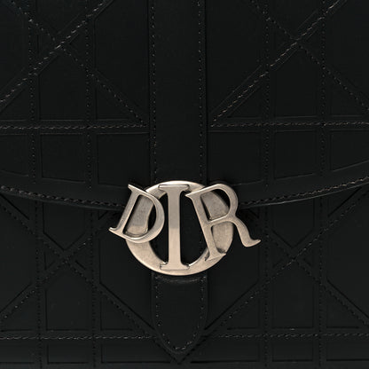 Christian Dior Calfskin Cosmo Laser Cut Cannage Medium Dior Charm Messenger Bag Black 8 of 10