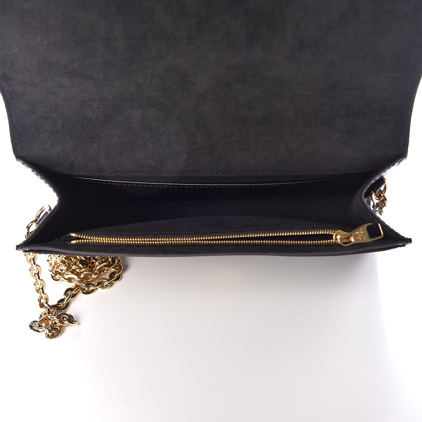 Calfskin Chain Louise GM NM Black
