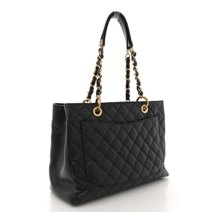 Chanel Caviar Quilted Grand Shopping Tote GST Black 3 of 12