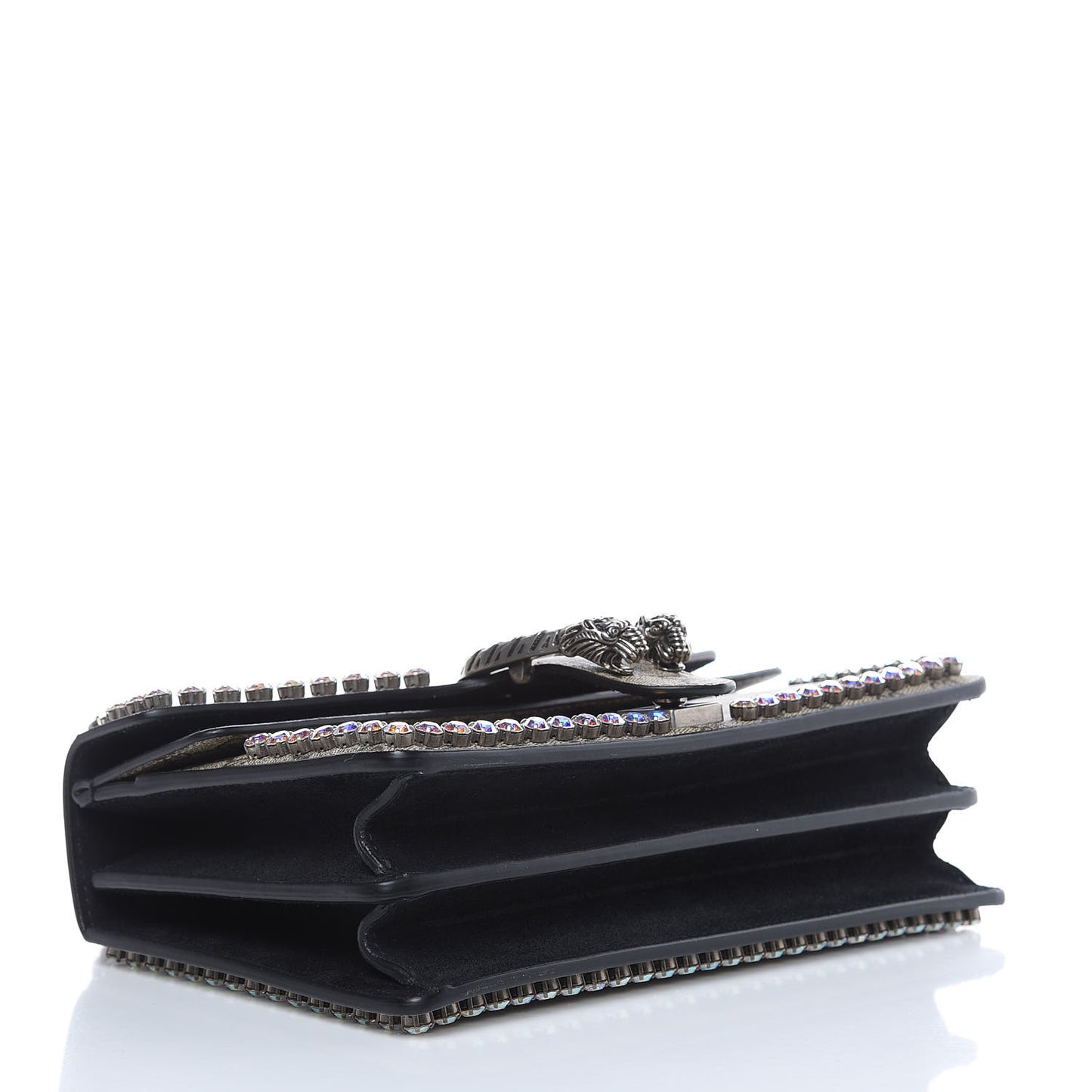 GG Supreme Monogram Crystal Small Dionysus Shoulder Bag Black
