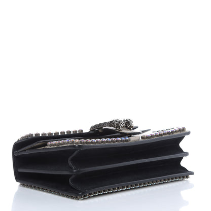 Gucci GG Supreme Monogram Crystal Small Dionysus Shoulder Bag Black 3 of 10