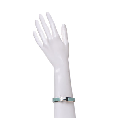 Hermes Enamel Narrow Clic Clac H Bracelet PM Jade 2 of 5