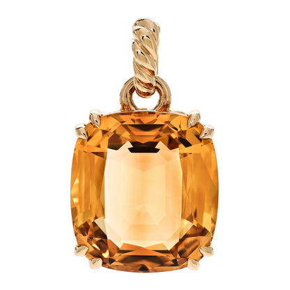 David Yurman 18K Yellow Gold Amethyst 22mm Marbella Pendant 1 of 4