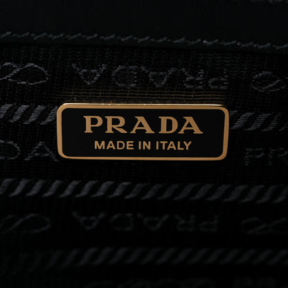 Prada Saffiano Lux Logo Embossed Large Shoulder Tote Handbag Black 13 of 24