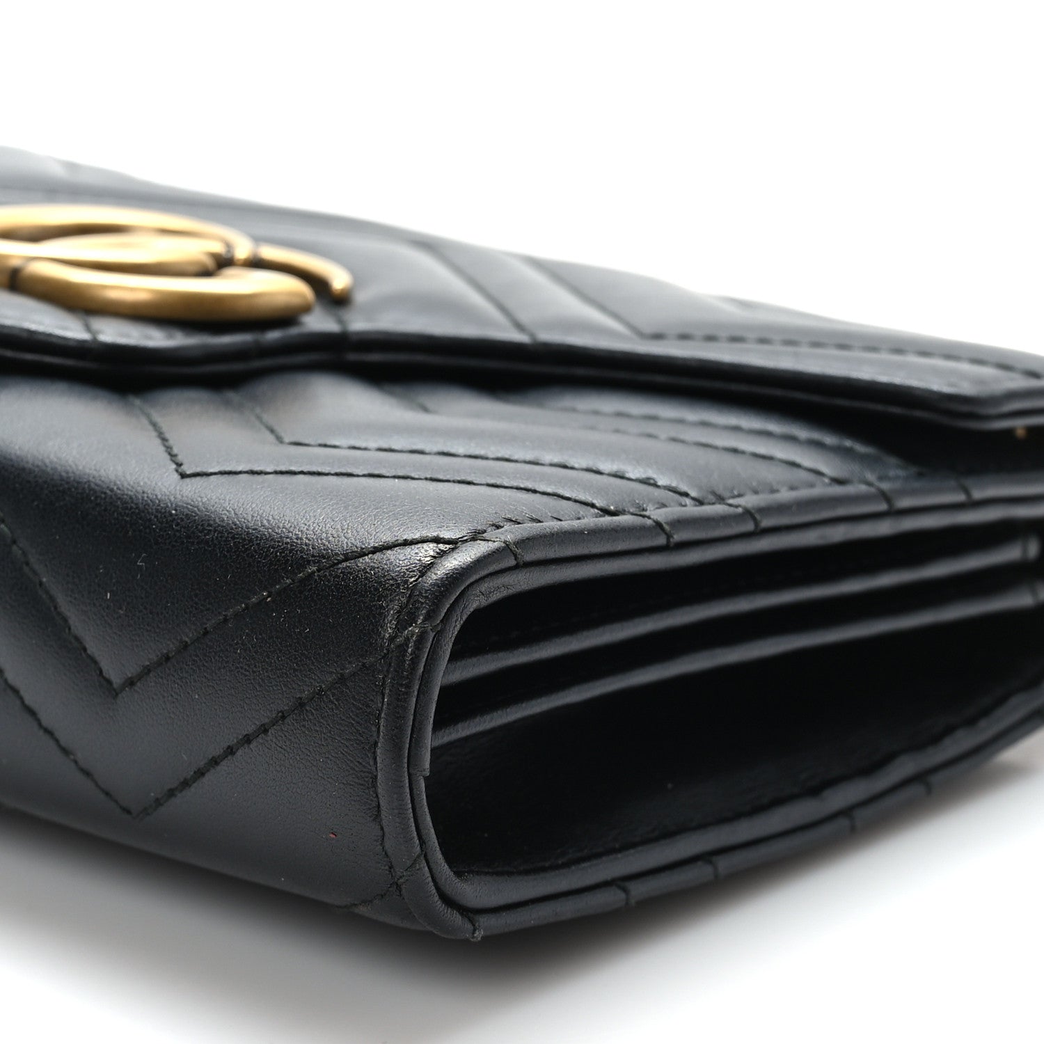 Gucci Calfskin Matelasse GG Marmont Chain Wallet Black 8 of 8