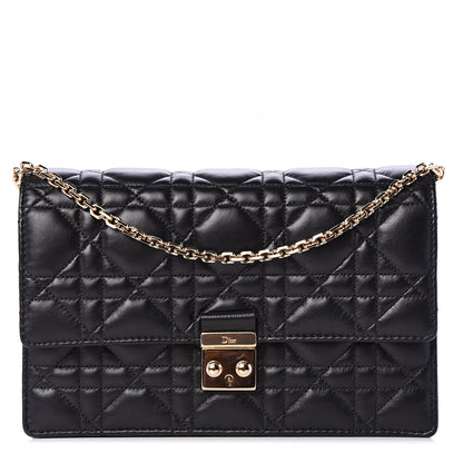 Christian Dior Lambskin Cannage Miss Dior Promenade Pouch Black 1 of 9