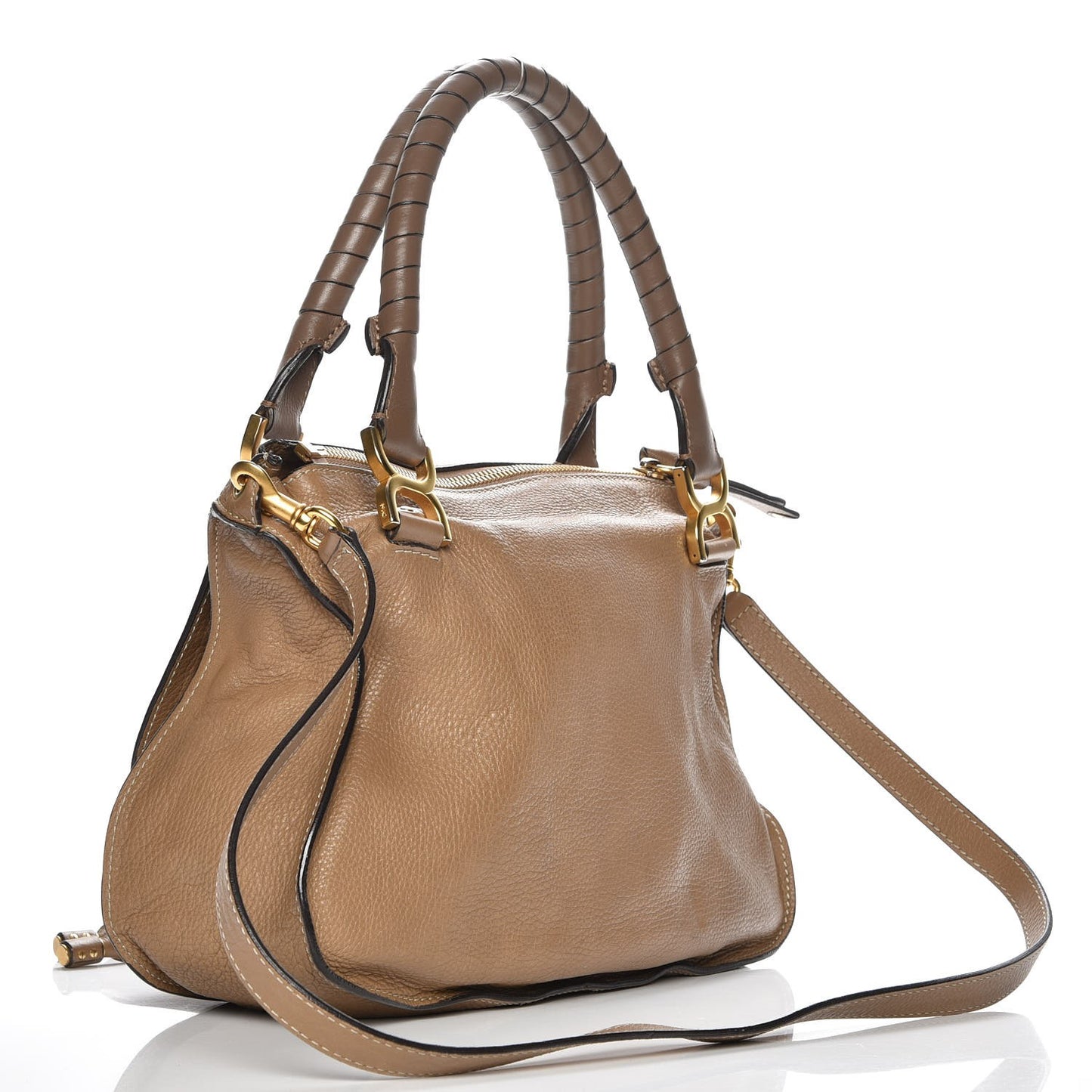 Calfskin Medium Marcie Satchel Nut
