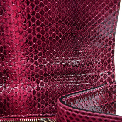 Valentino Garavani Python Large Glam Lock Rockstud Flap Pop Fuxia 8 of 13