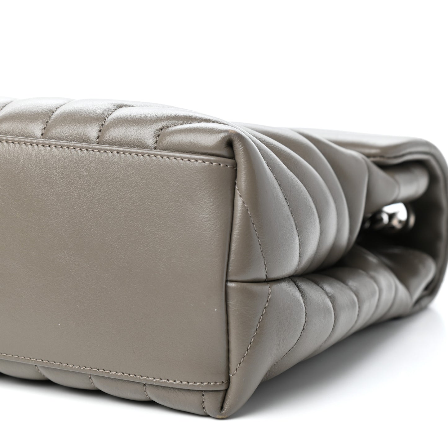Calfskin Y Quilted Monogram Medium Loulou Chain Satchel Faggio