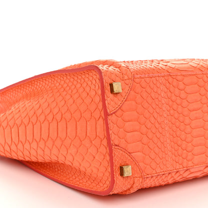 Celine Python Micro Luggage Orange 8 of 10