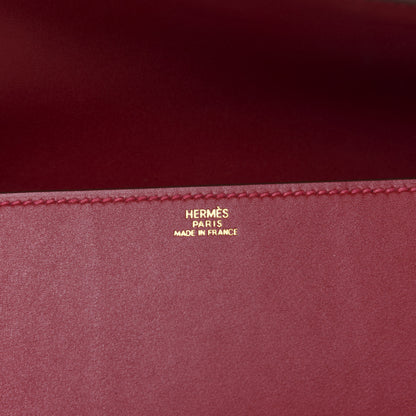 Hermes Tadelakt Medor 23 Clutch Rouge Vif 6 of 7