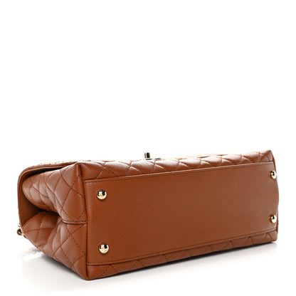 Chanel Caviar Quilted Small Coco Chain Handle Flap Brown 4 of 11