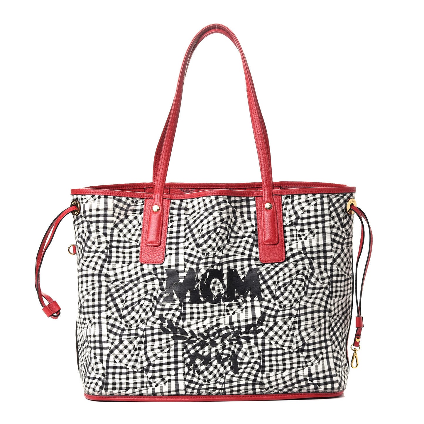 Visetos Medium Liz Reversible Shopper Tote Ruby Red