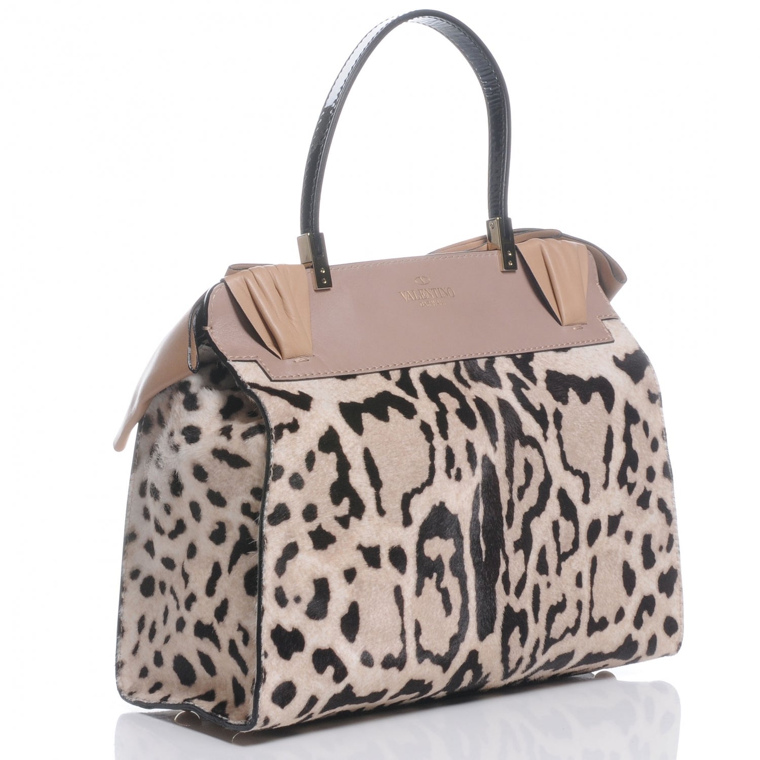Valentino Garavani Calf Hair Leopard Print Aphrodite Bow Satchel 3 of 9