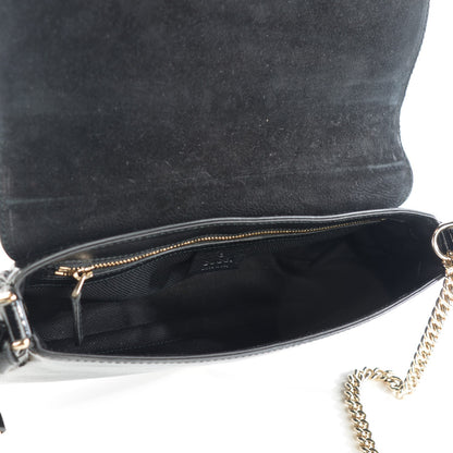 Gucci Patent Medium Soho Flap Crossbody Black 7 of 7