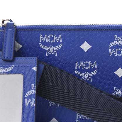 MCM Visetos Multifunction Pouch Blue 9 of 9