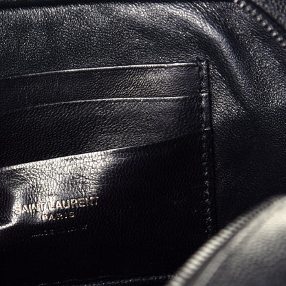 Saint Laurent Grain De Poudre Matelasse Monogram Mini Lou Camera Bag Black 6 of 9