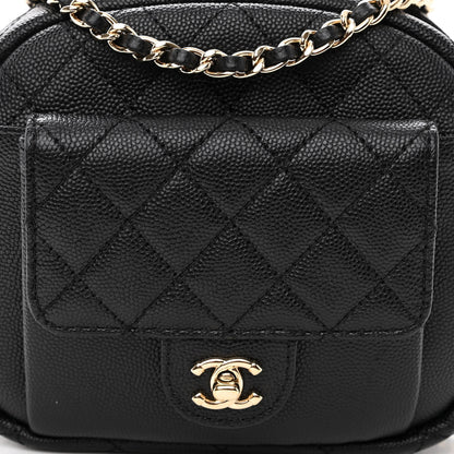 Chanel Caviar Quilted CC Day Camera Case Black 8 of 10