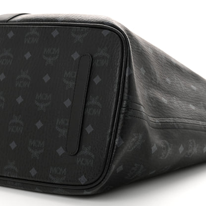 MCM Visetos Large Liz Reversible Shopper Tote Black 17 of 26