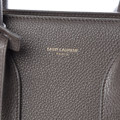 Saint Laurent Grained Calfskin Small Sac De Jour Fog 8 of 11